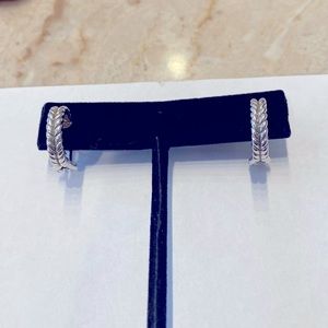 Sterling silver mini hoop earrings by Judith Ripka